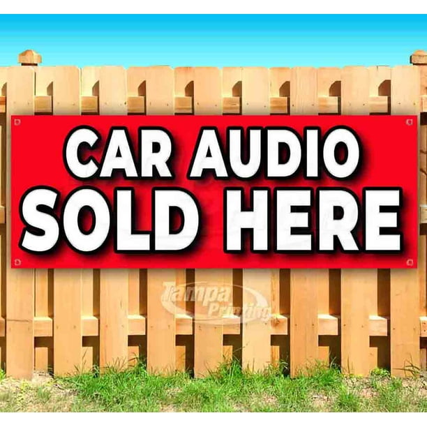 Non-Fabric Car Alarms Sold Here 13 oz Banner Heavy-Duty Vinyl Single-Sided with Metal Grommets Non-Fabric Car Alarms Sold Here 13 oz Banner Heavy-Duty Vinyl Single-Sided with Metal Grommets